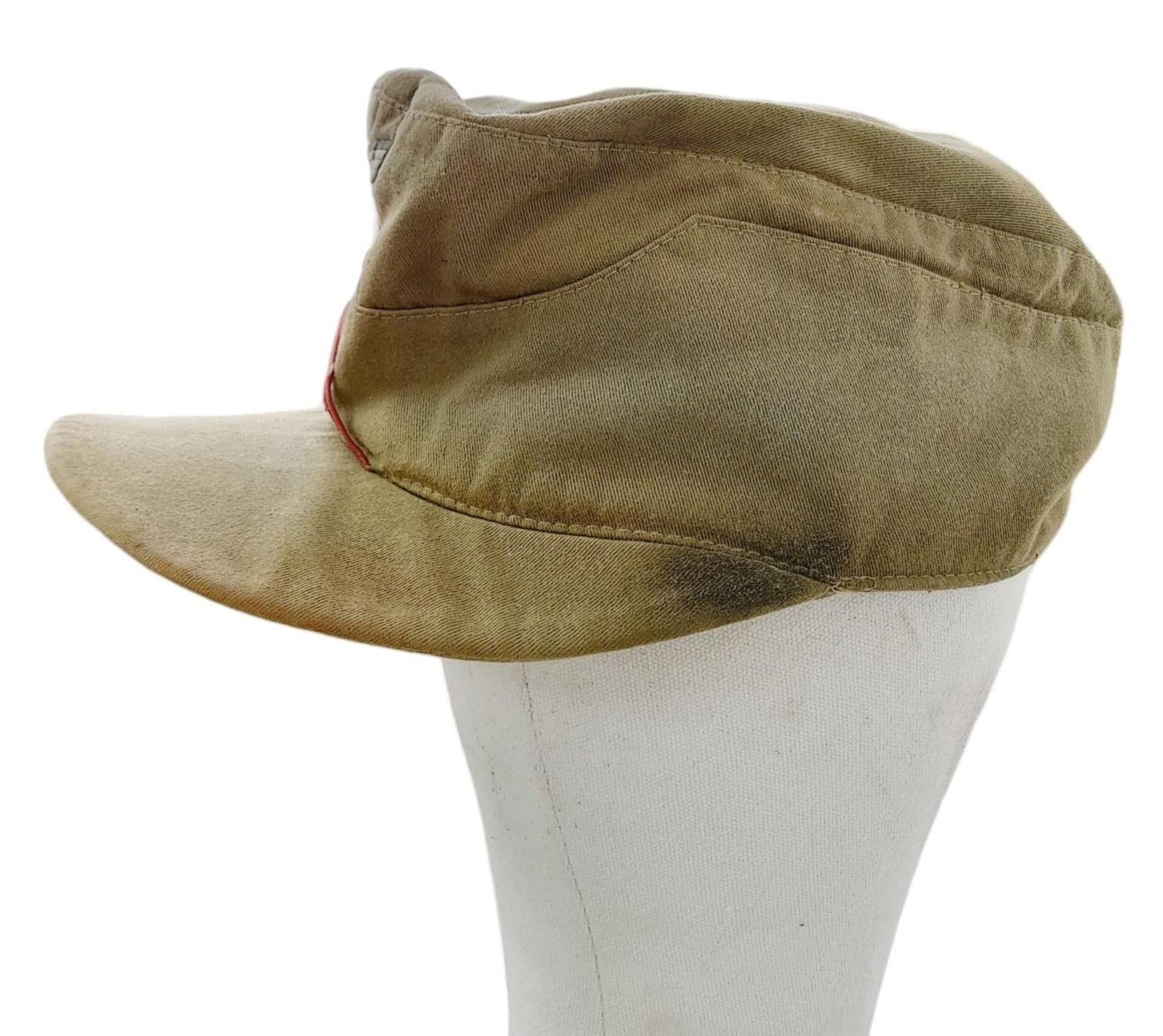 In Country Made Lightweight Africa Corps Artillery Cap. (No Vents) This is a typical example of a - Bild 2 aus 6