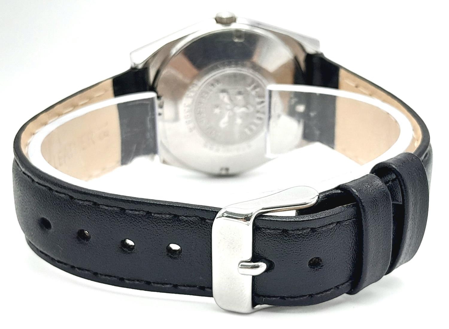 A Vintage Rado Green Horse Automatic Gents Watch. Black leather strap. Stainless steel case - - Image 4 of 6