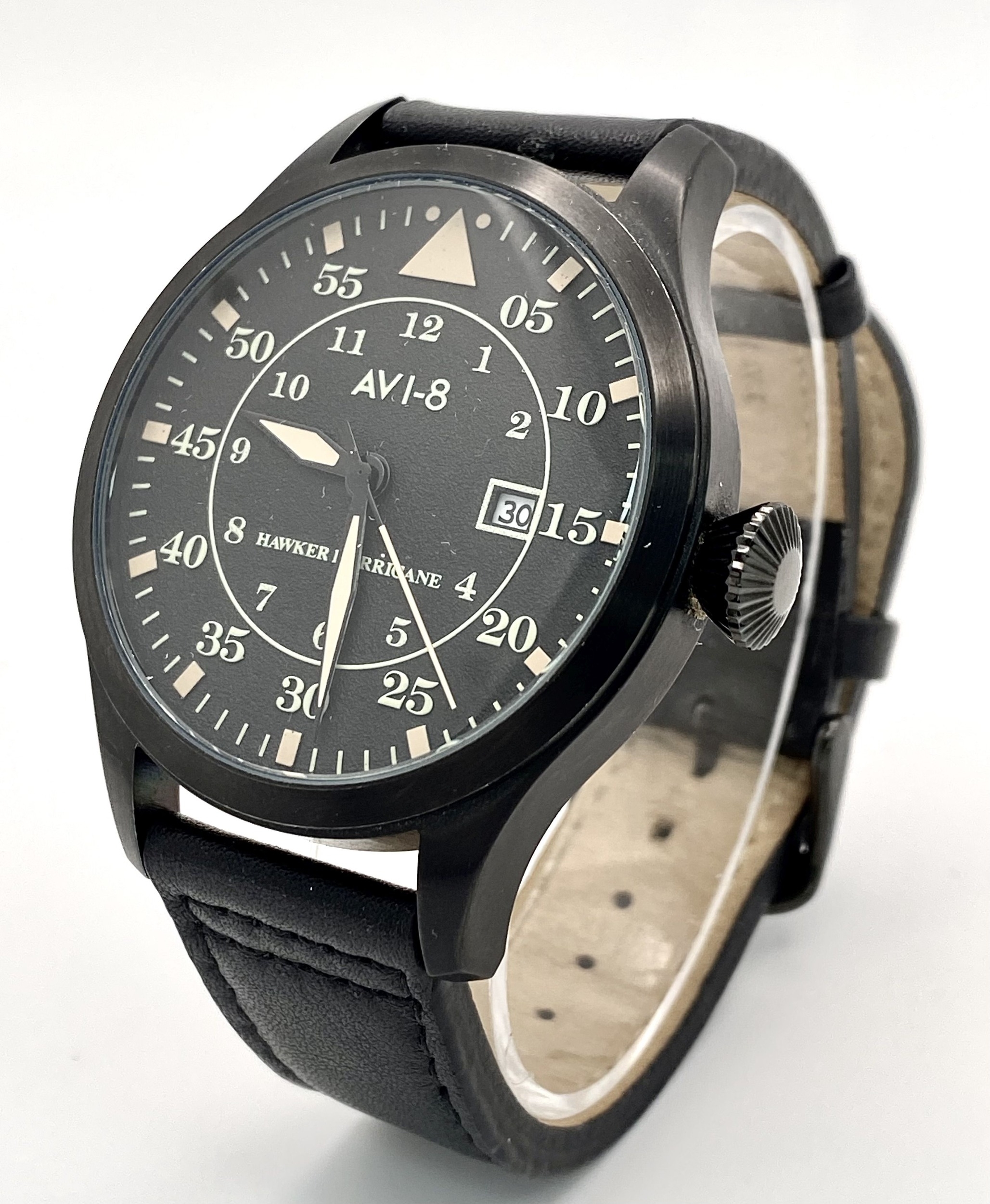 A Men’s Limited Run ‘Hawker Hurricane’ Pilots Date Watch by AVI8. 50mm Including Crown. Full Working - Bild 2 aus 9