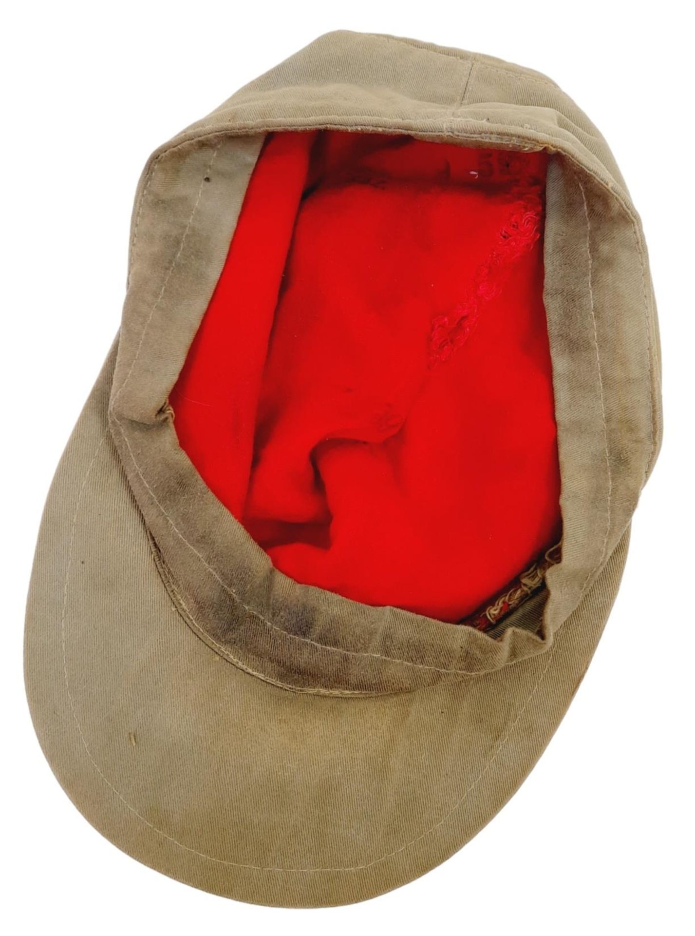 In Country Made Lightweight Africa Corps Artillery Cap. (No Vents) This is a typical example of a - Bild 5 aus 6