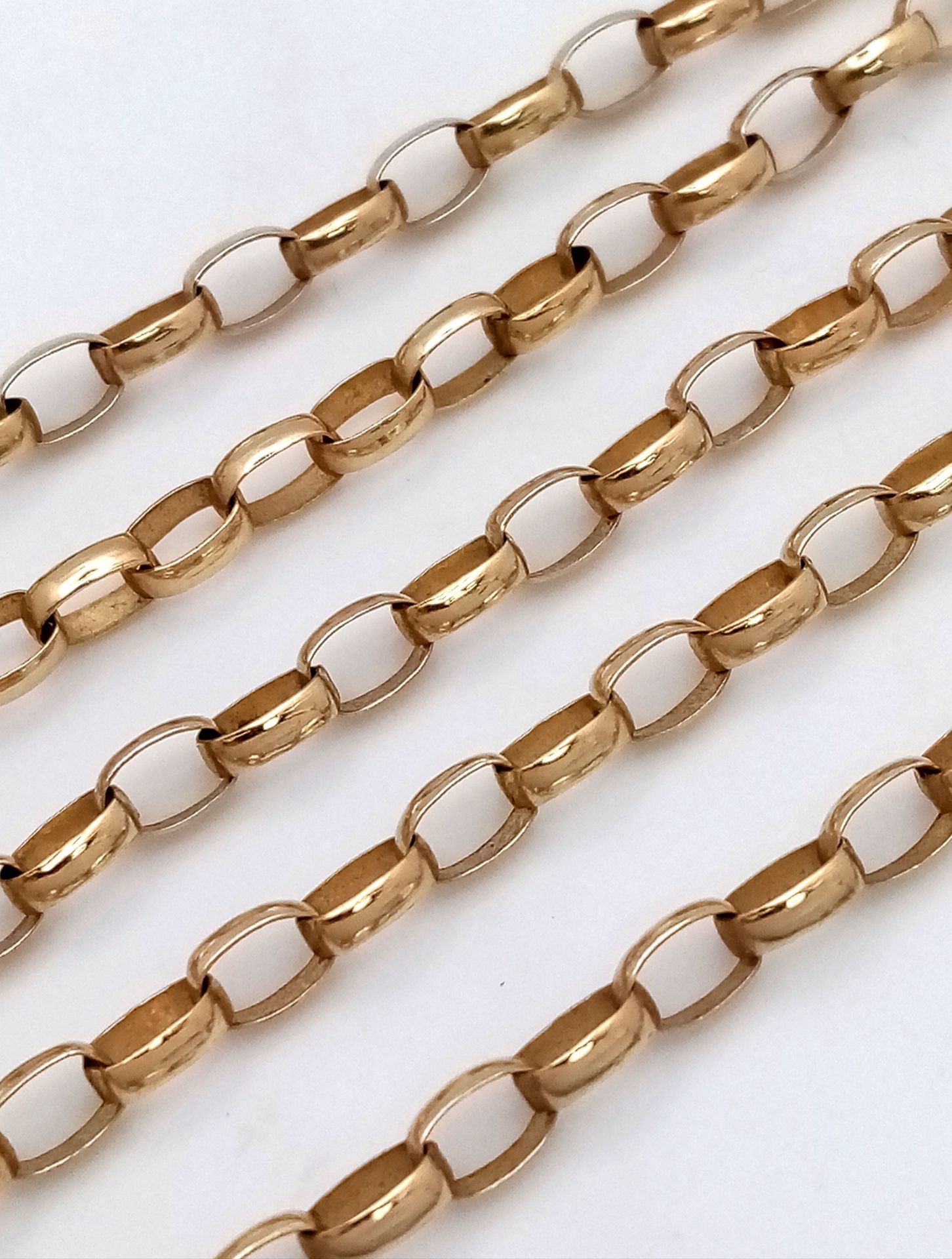 A 9K Yellow Gold Belcher Chain. 60cm. 9.65g. - Bild 4 aus 5