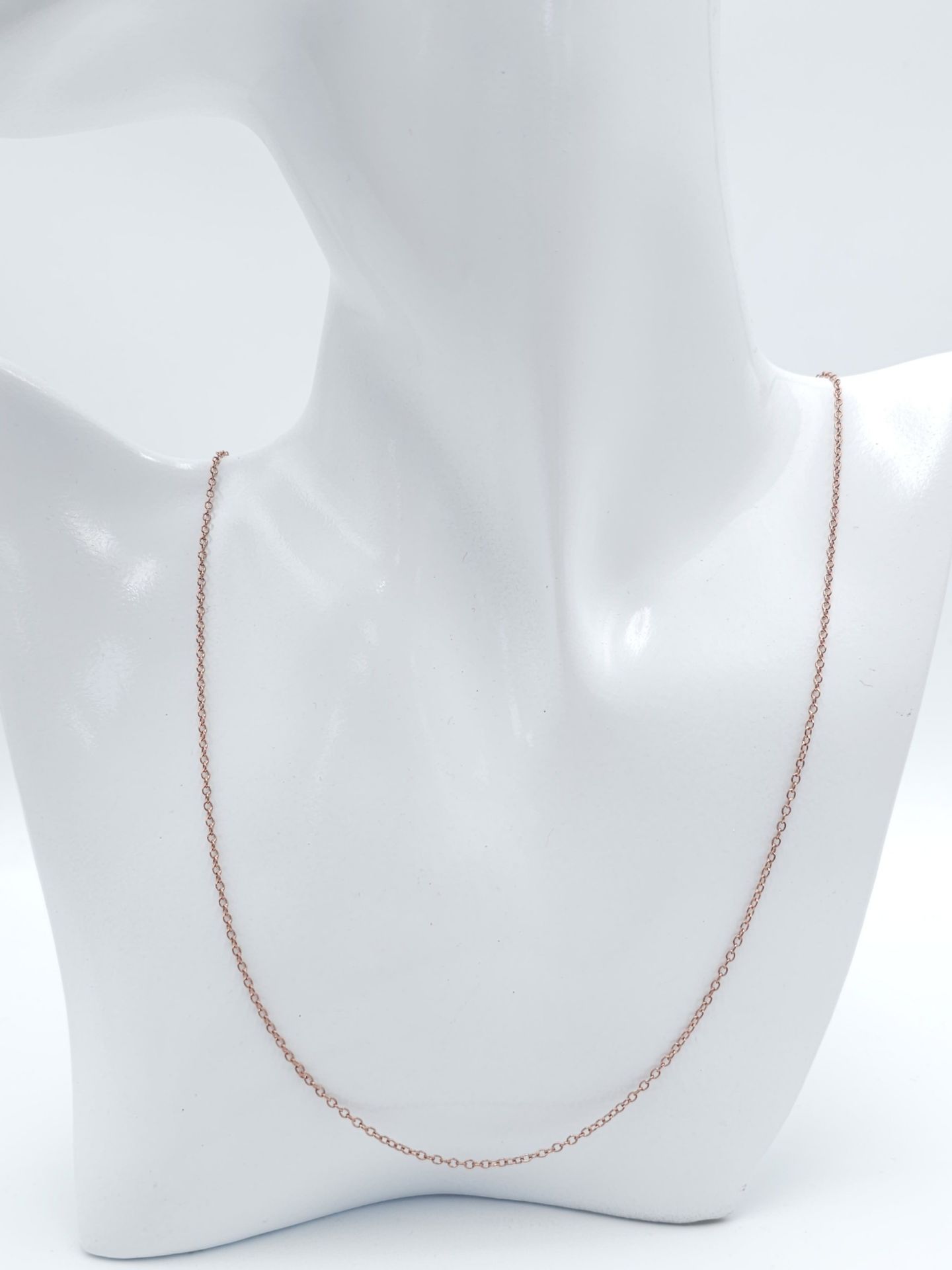 A Parcel of 4 x 60cm Length Unworn Rose Gold-Toned Sterling Silver Chain Necklaces. Comprising 3 x - Image 11 of 21