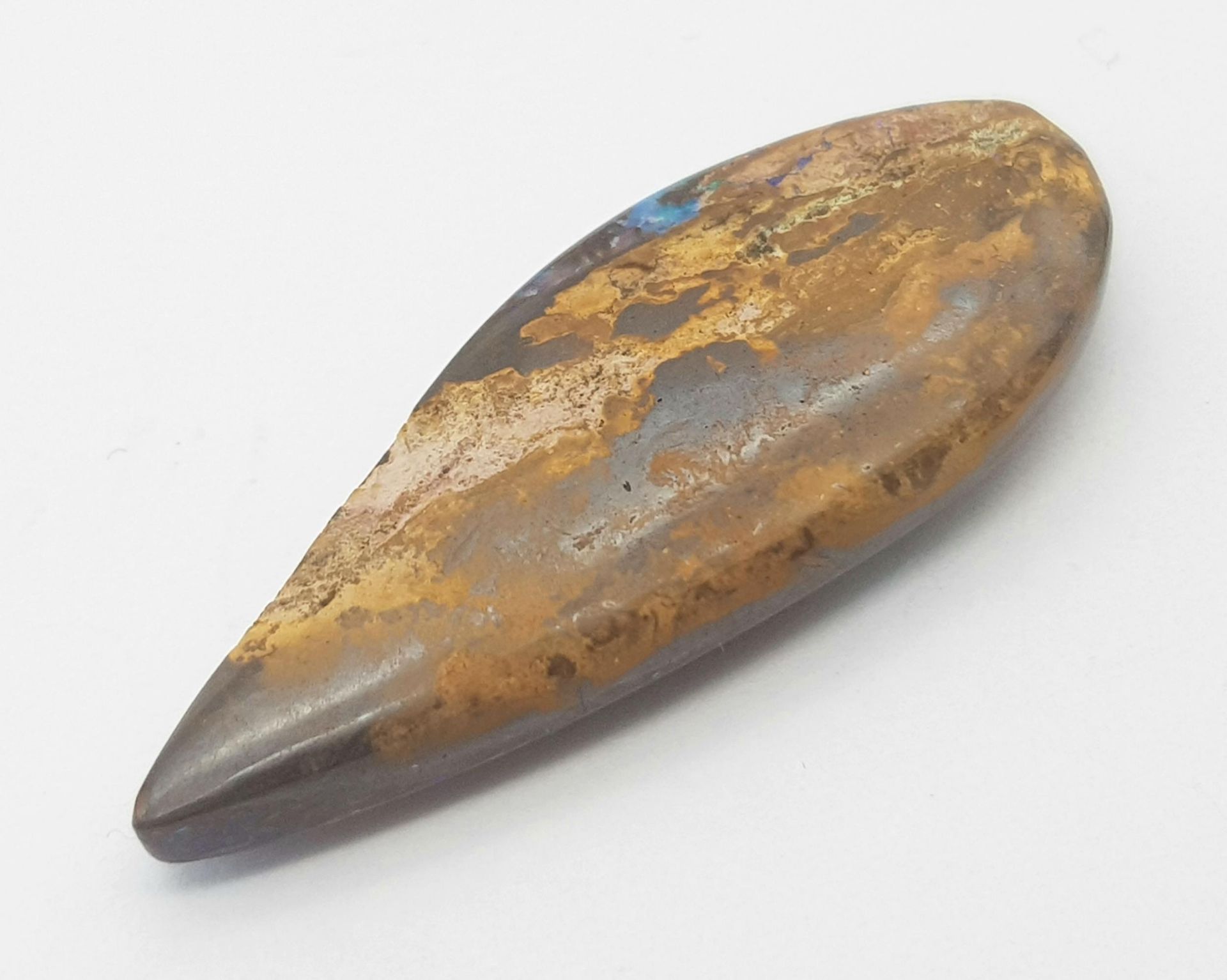 A spectacular and rarely seen in such quality and size opalised fossil wood with wonderful blue - Image 3 of 6