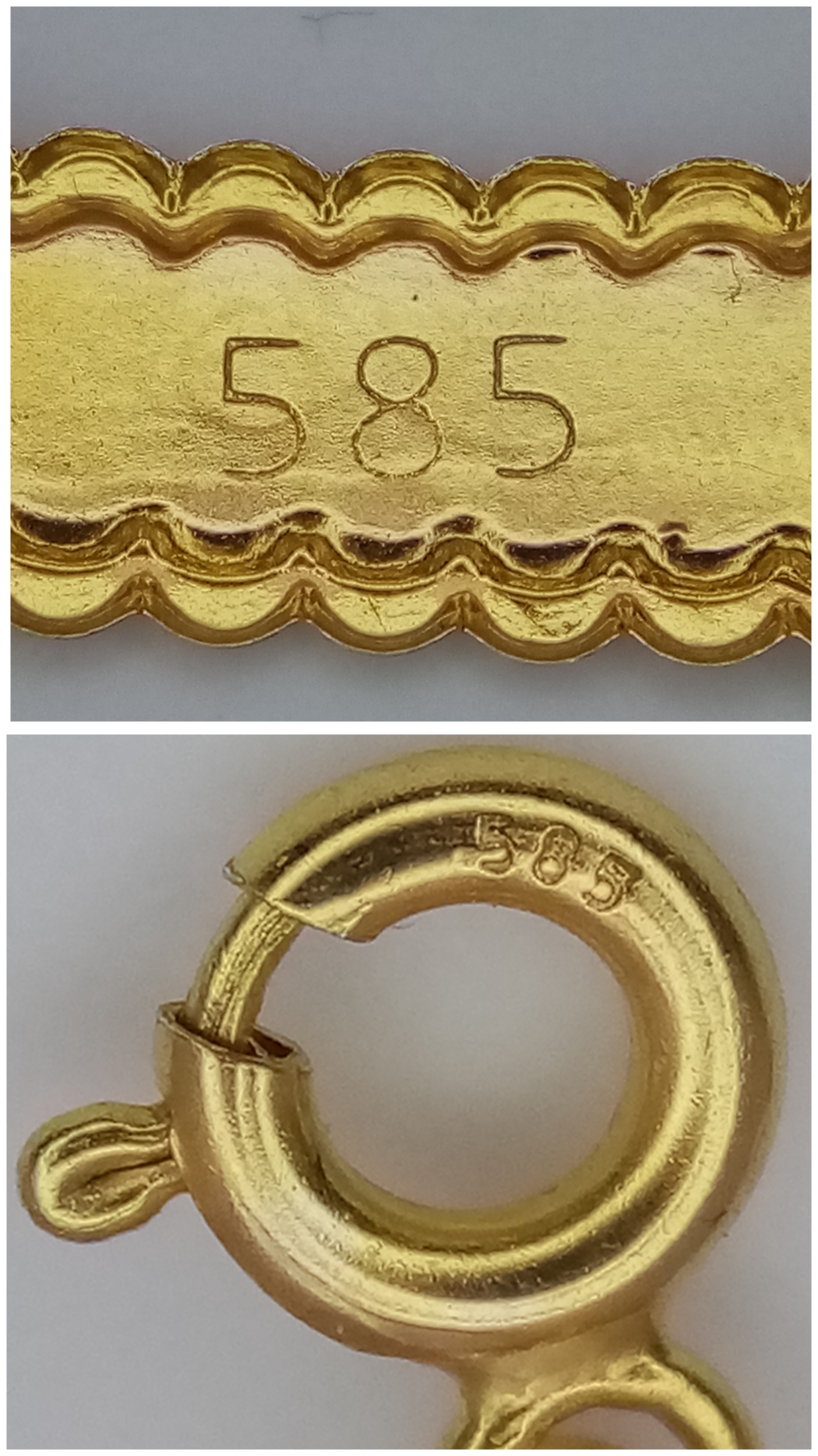 A Babies 14K Gold Identity Bracelet. 12cm. 1.6g - Image 5 of 5