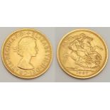 A full sovereign Queen Elizabeth II, 1967, full weight (8 g)