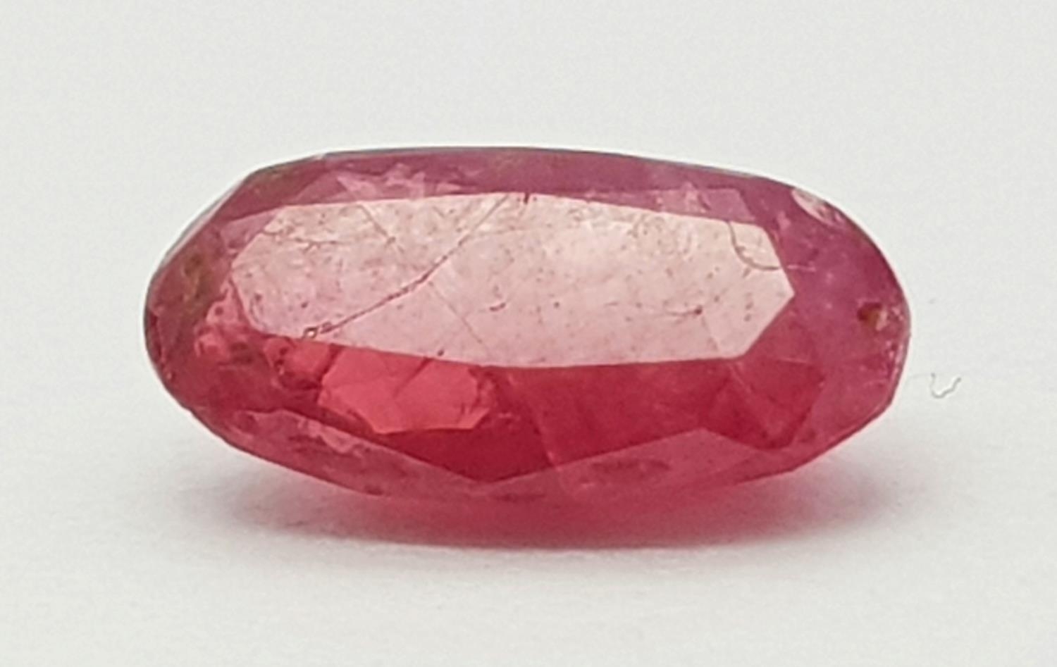 A 1.47ct Untreated Mozambique Ruby Gemstone - GFCO Swiss Certified.