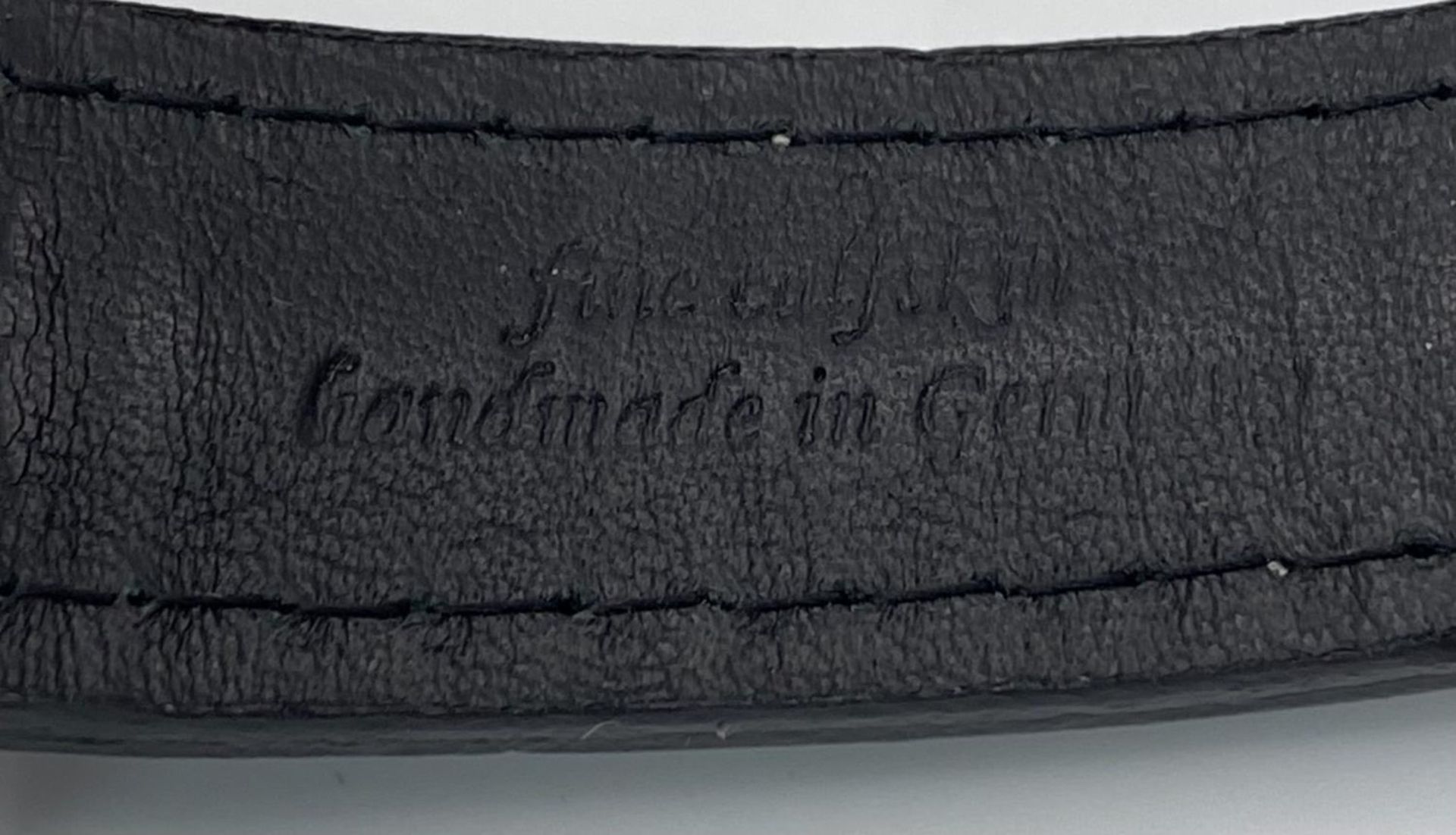 A Junkers Chronograph Quartz Gents Watch. Black leather strap. Stainless steel case - 42mm. White - Bild 6 aus 7