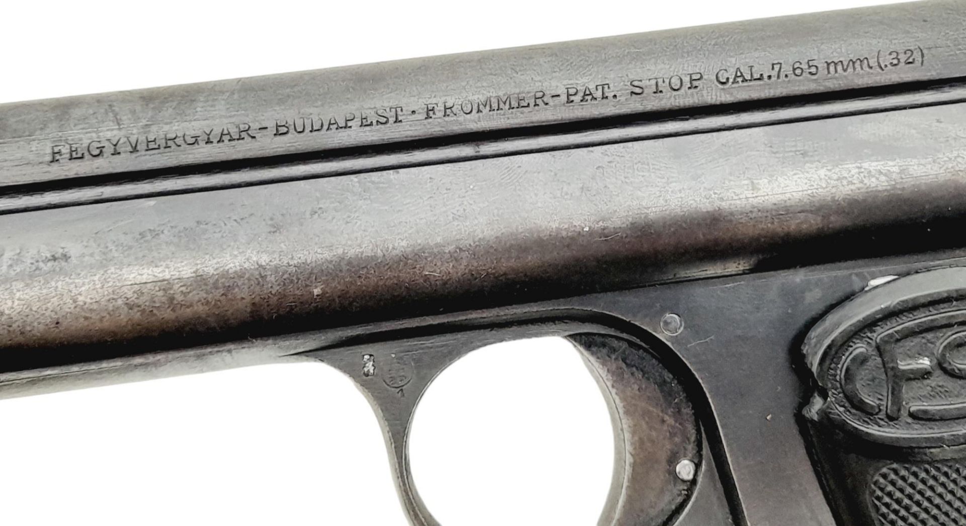 A Rare Deactivated WW1 German Imperial Army FEG Frommer Strop Pistol. These 7.65 calibre Hungarian - Bild 4 aus 4