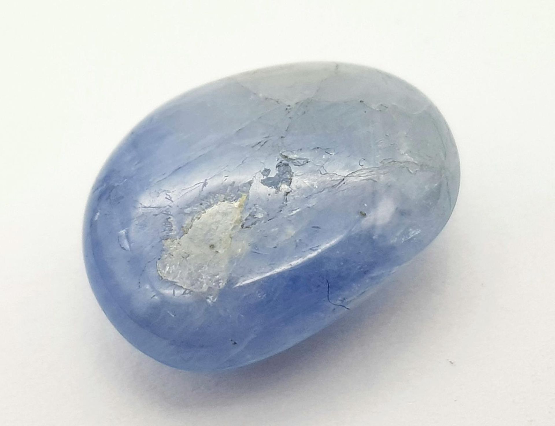 A 17.20ct Untreated Cabochon Burmese Blue Sapphire - GFCO Swiss Certified. - Image 3 of 5
