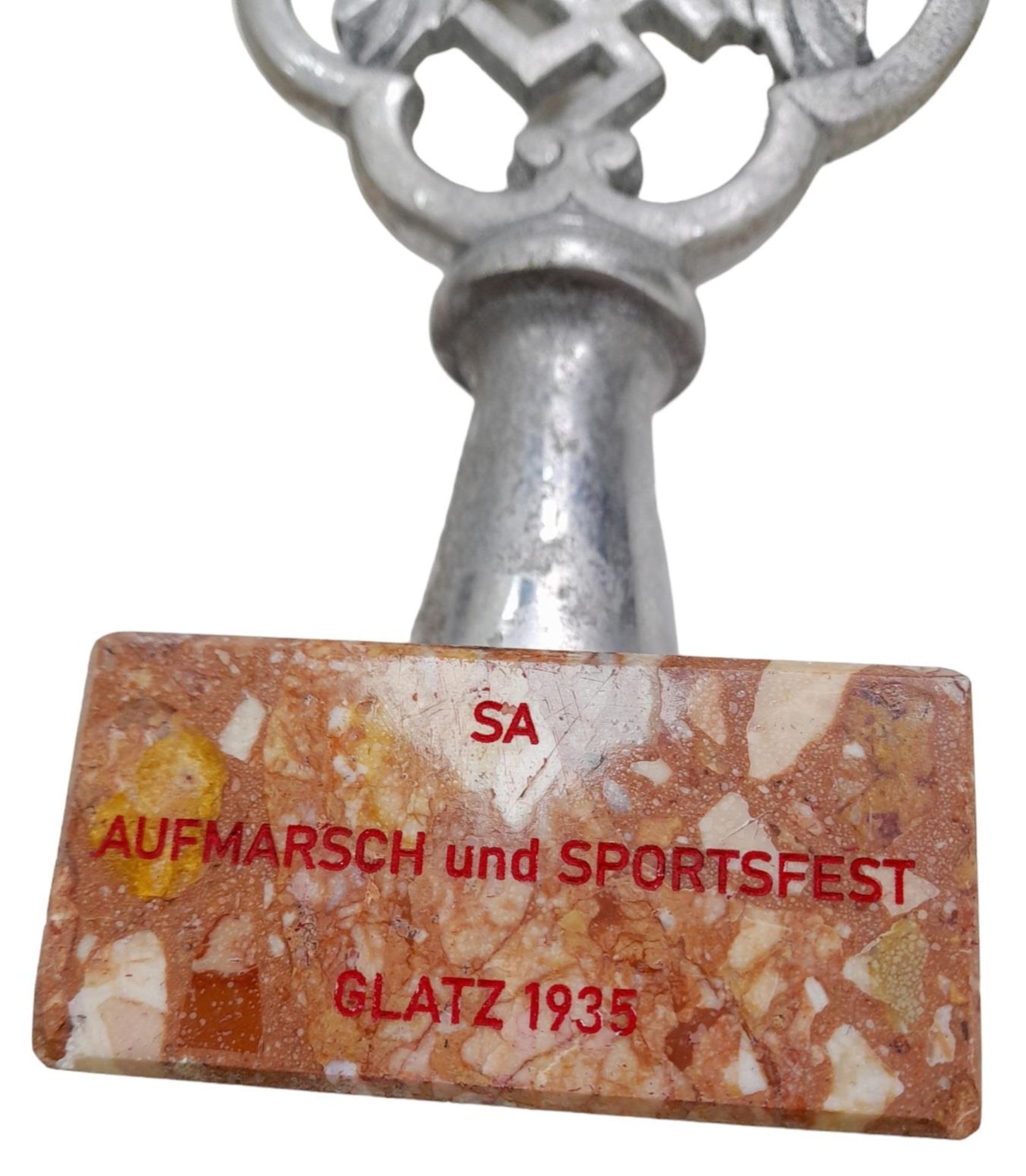 1935 Dated SA Sports Flag Top from the Glazt Sportsfest. - Bild 5 aus 5