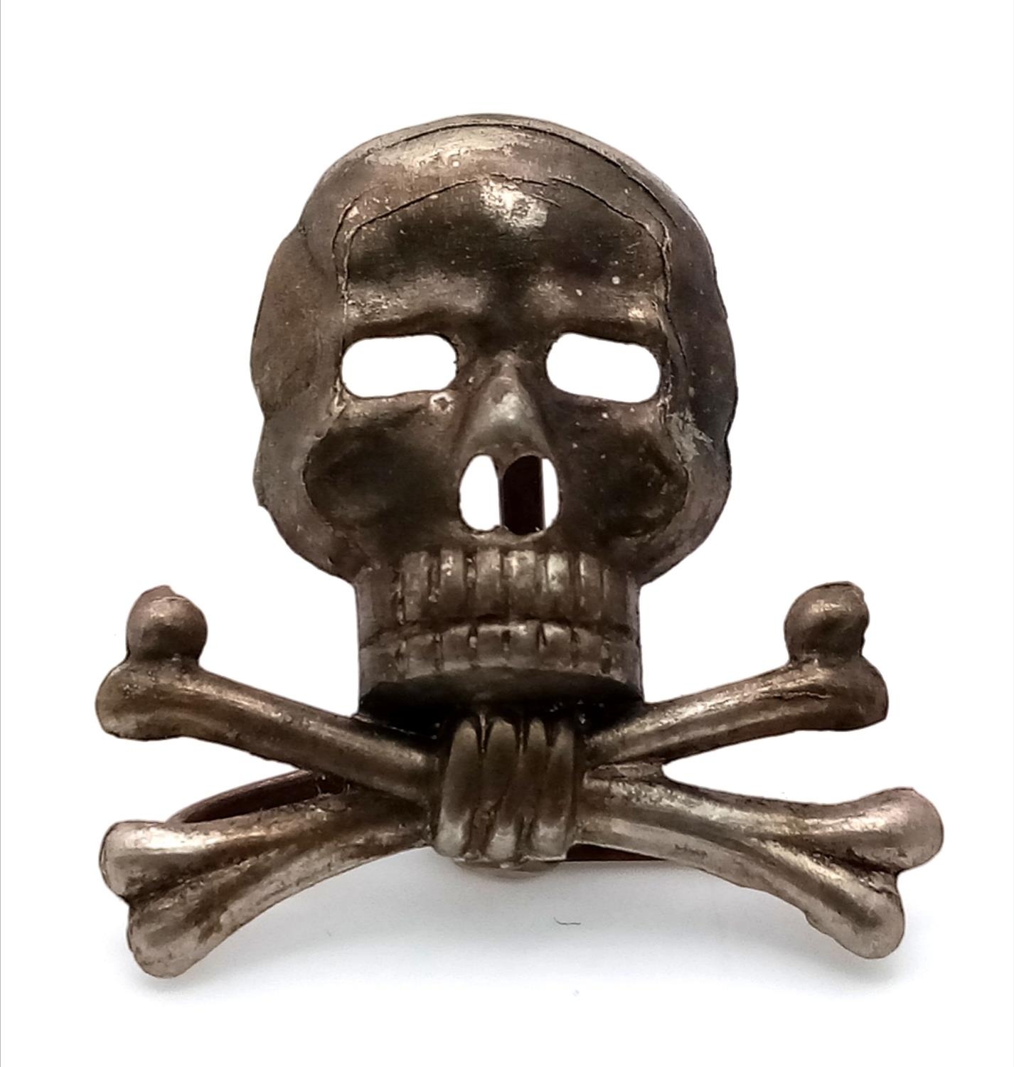 WW1 Imperial German & WW2 German Brunswick Reg Cap Skull Badge.