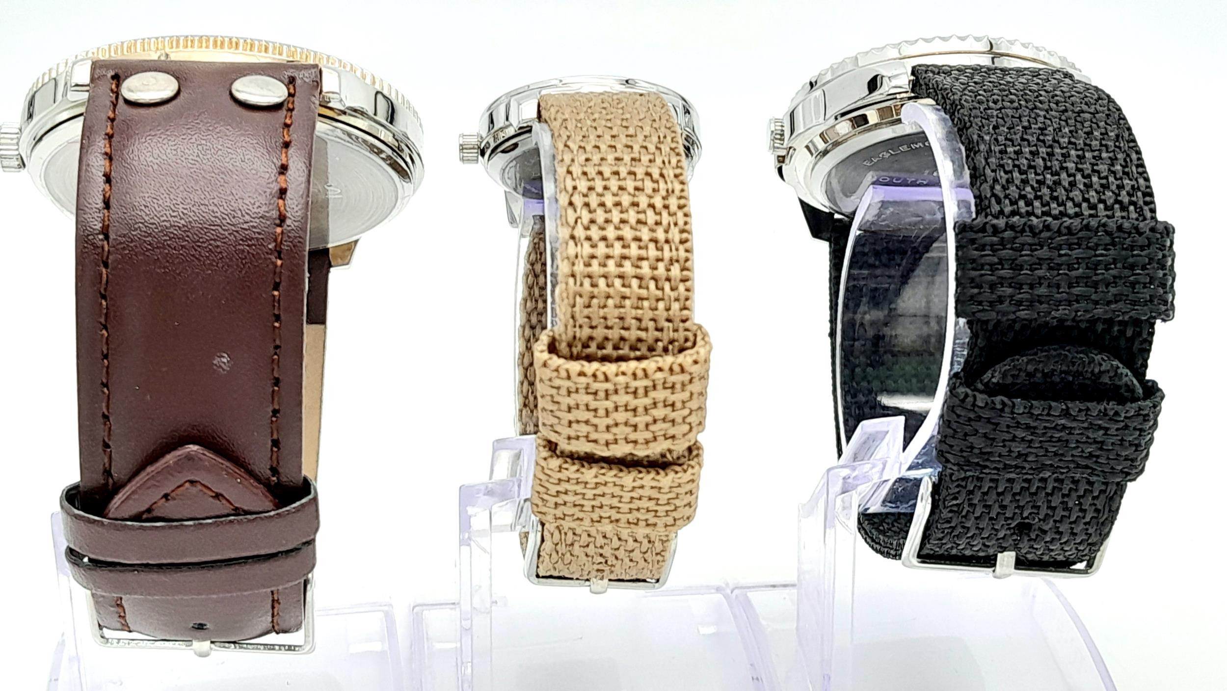 Three Unworn Military Homage Watches Comprising; 1) A German Laco Design Pilots Aviator Watch ( - Image 4 of 6