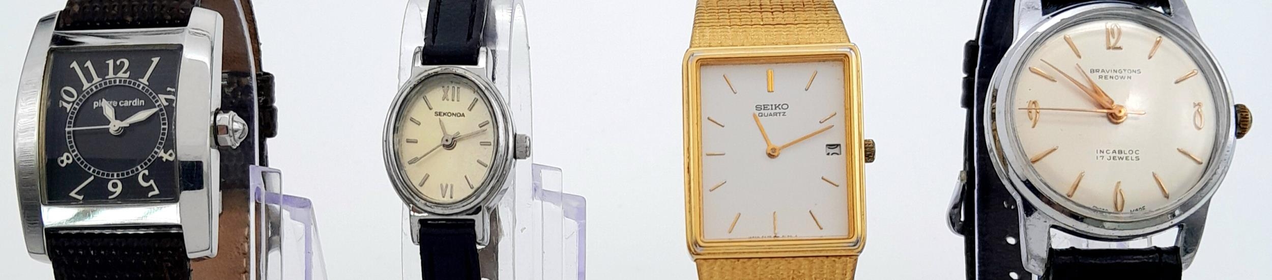 A Parcel of Four Vintage Wristwatches Comprising; 1) A Men’s Bravingtons Renown 17 Jewel Incabloc - Image 2 of 6