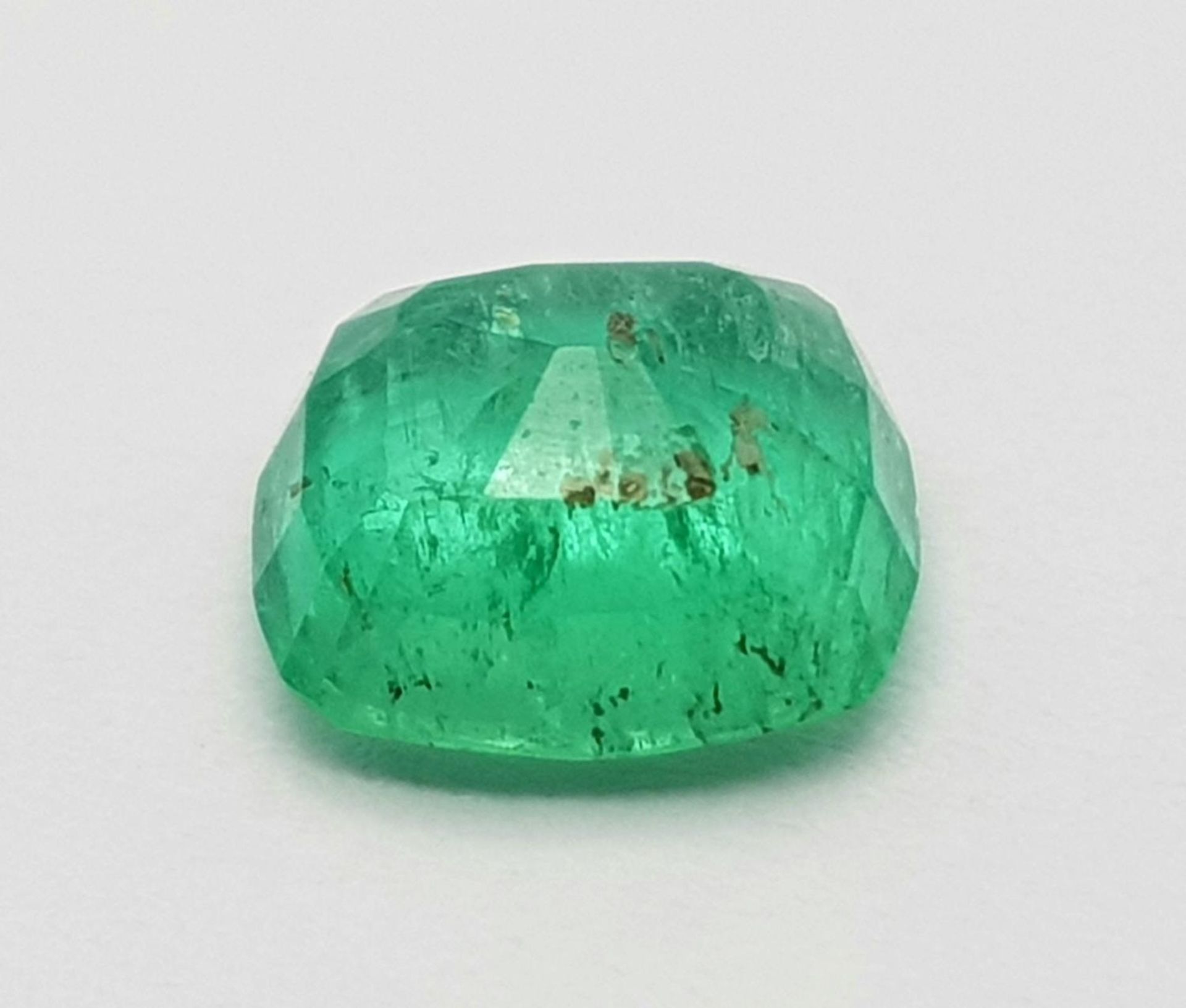 A 1.56ct Afghanistan Panjsher Mines Rare Emerald - GFCO Swiss Certified. - Bild 3 aus 5
