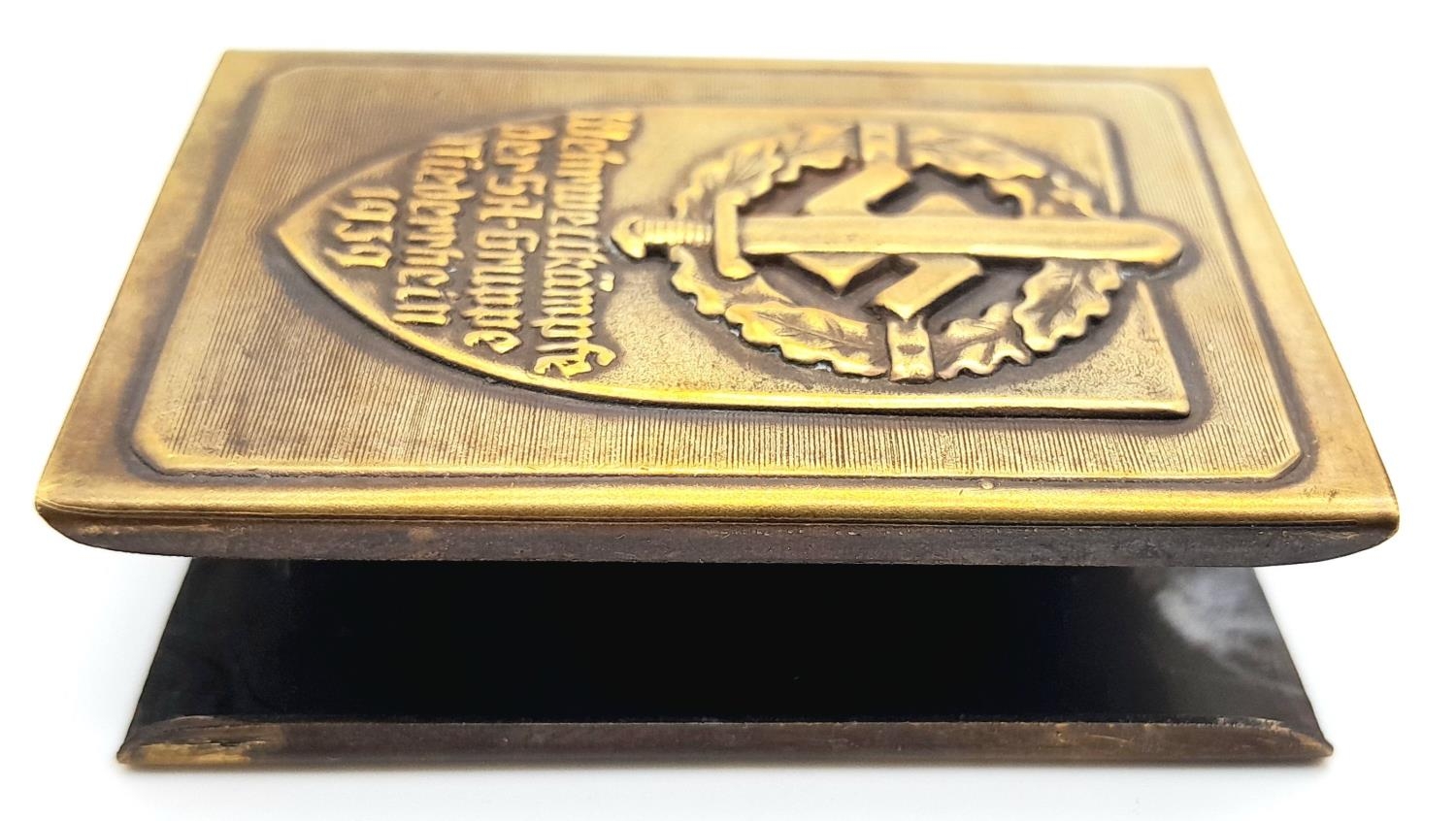 3rd Reich SA Sports Brass Match Box Holder. - Image 3 of 5