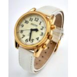 A Gold Tone, Radio Controlled Talking Watch by Acctim. Full Working Order, Very Good Condition.