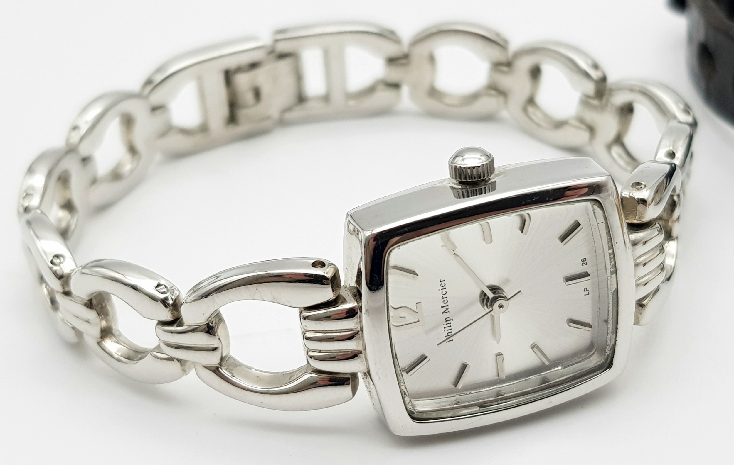 A Parcel of Three Ladies Dress Watches. Comprising: 1) A Chain Link Bracelet Quartz Watch by - Image 2 of 6
