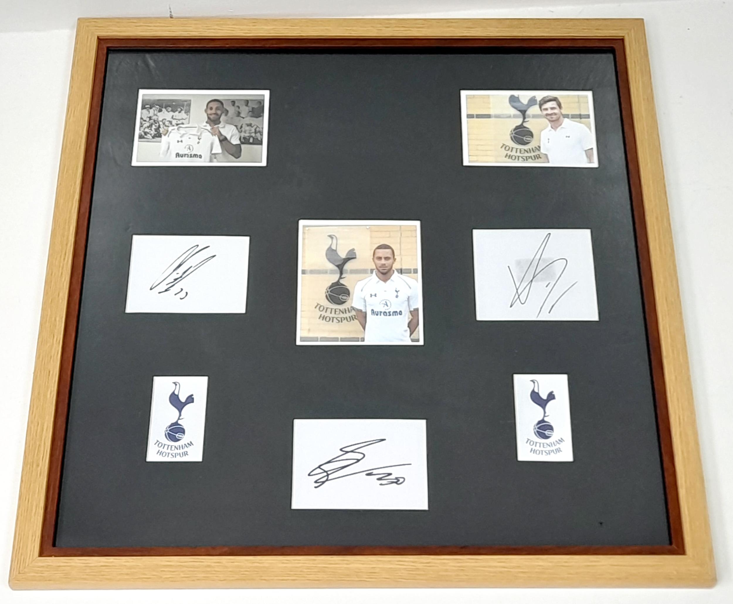 A Signed Tottenham FC Framed Signed Picture of Two Spurs Player and Manager. Clint Dempsey, Mousa