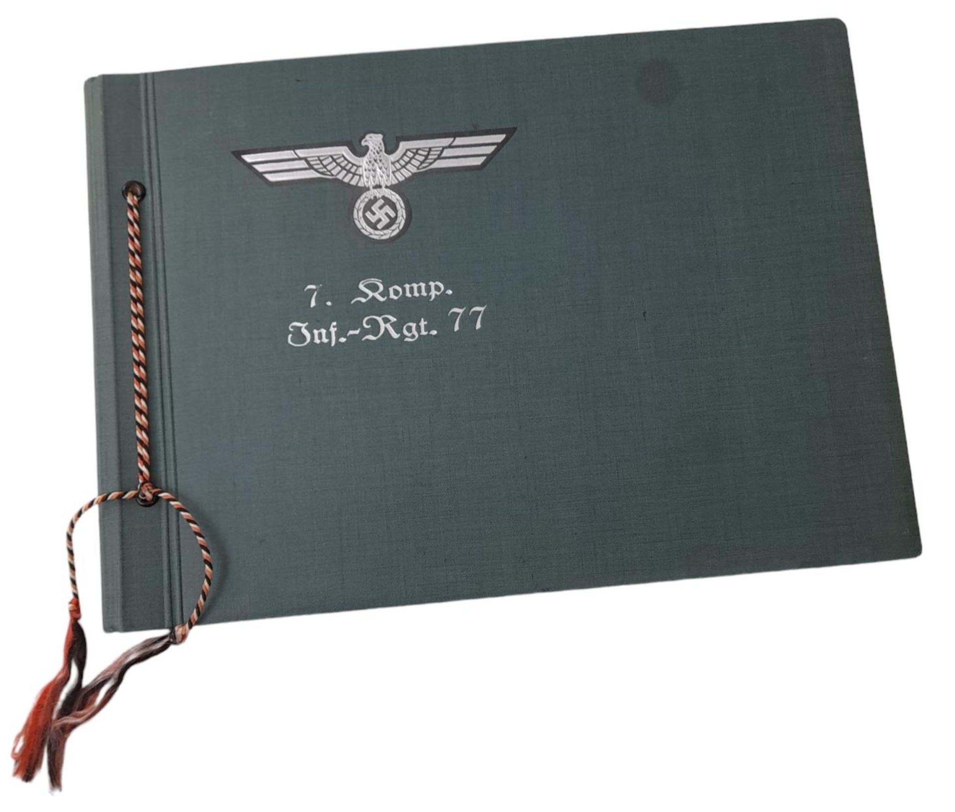 A very interesting Photo Album with no blank pages, depicting a soldiers memento’s serving with 7