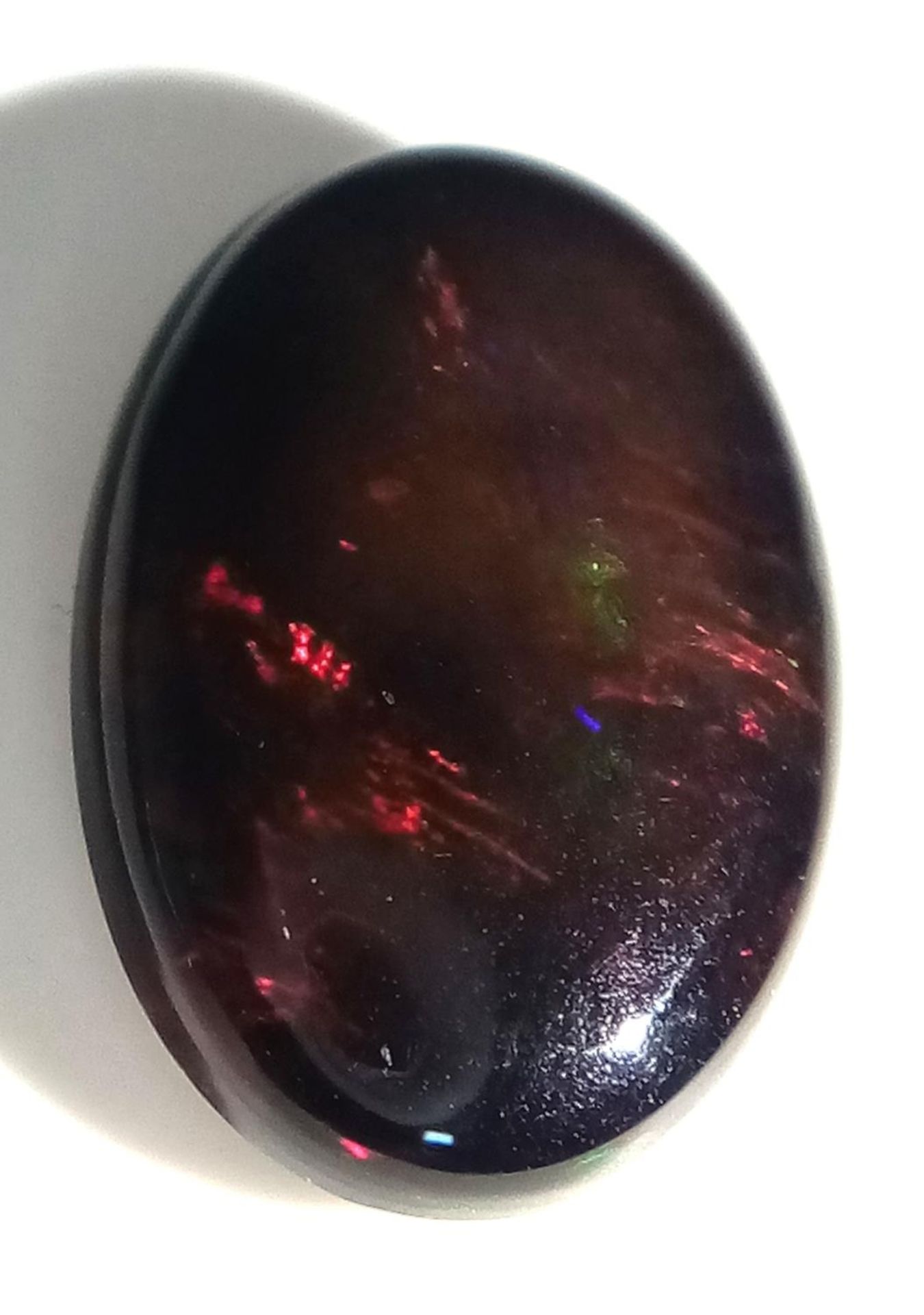 A 10.33ct Ethiopian Black Fire Opal - GFCO Swiss Certified.