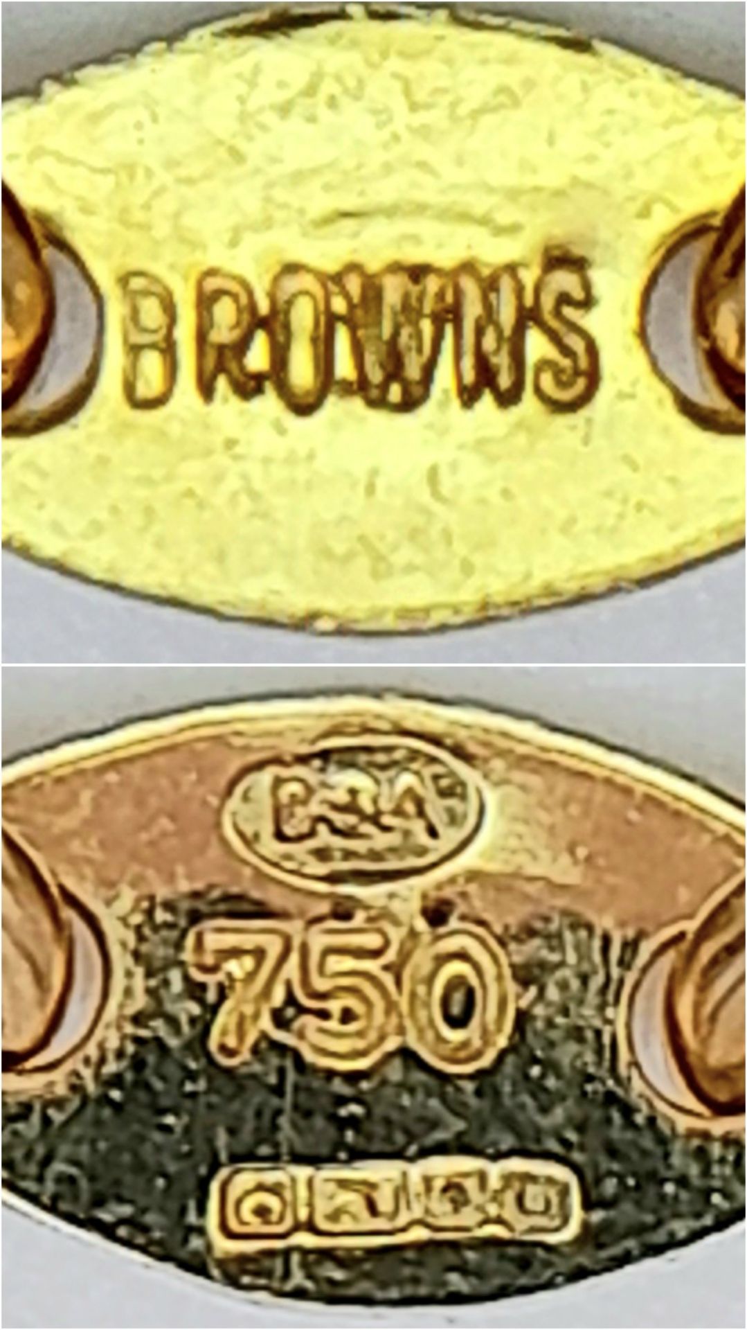 A 18ct Yellow Gold "Browns" Designer Butterfly Necklace, 18” length, 4.7g weight, approx 21mm x 16mm - Bild 5 aus 7
