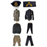 A Selection of Civil Defence WW2 Uniforms and Coat. Includes Churchill cadet tunic.