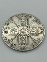 1889 SILVER DOUBLE FLORIN in EXTRA FINE CONDITION. Having bold definition to both sides with clear