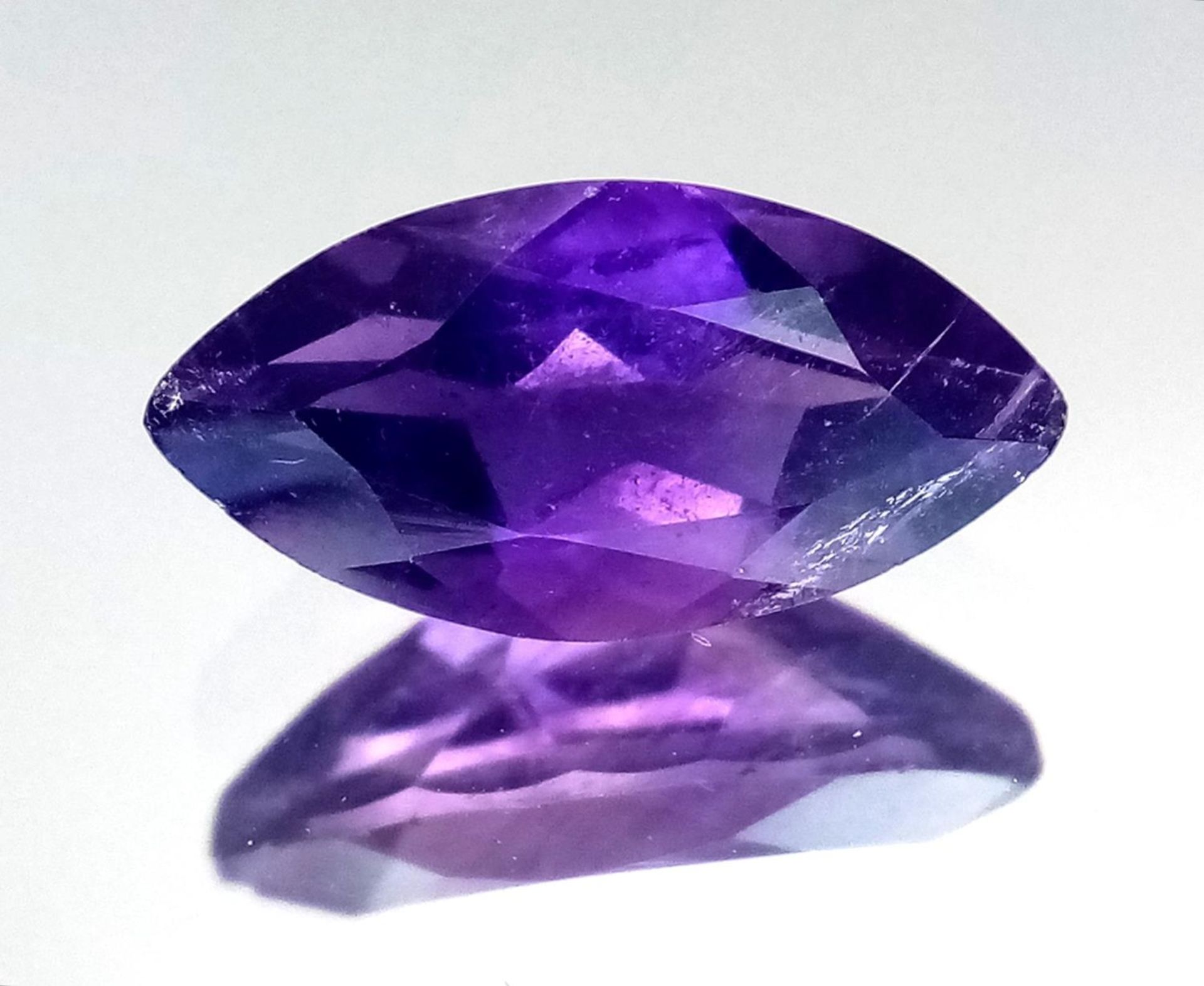 A 2.22ct Amethyst Gemstone - GFCO Swiss Certified.