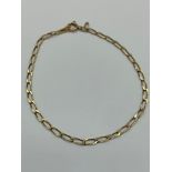 9 carat GOLD CHAIN LINK BRACELET. Full UK Hallmark. 1.4 grams. 18 cm.