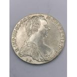 1780 SILVER MARIE THERESA THALER COIN. Brilliant/uncirculated condition.