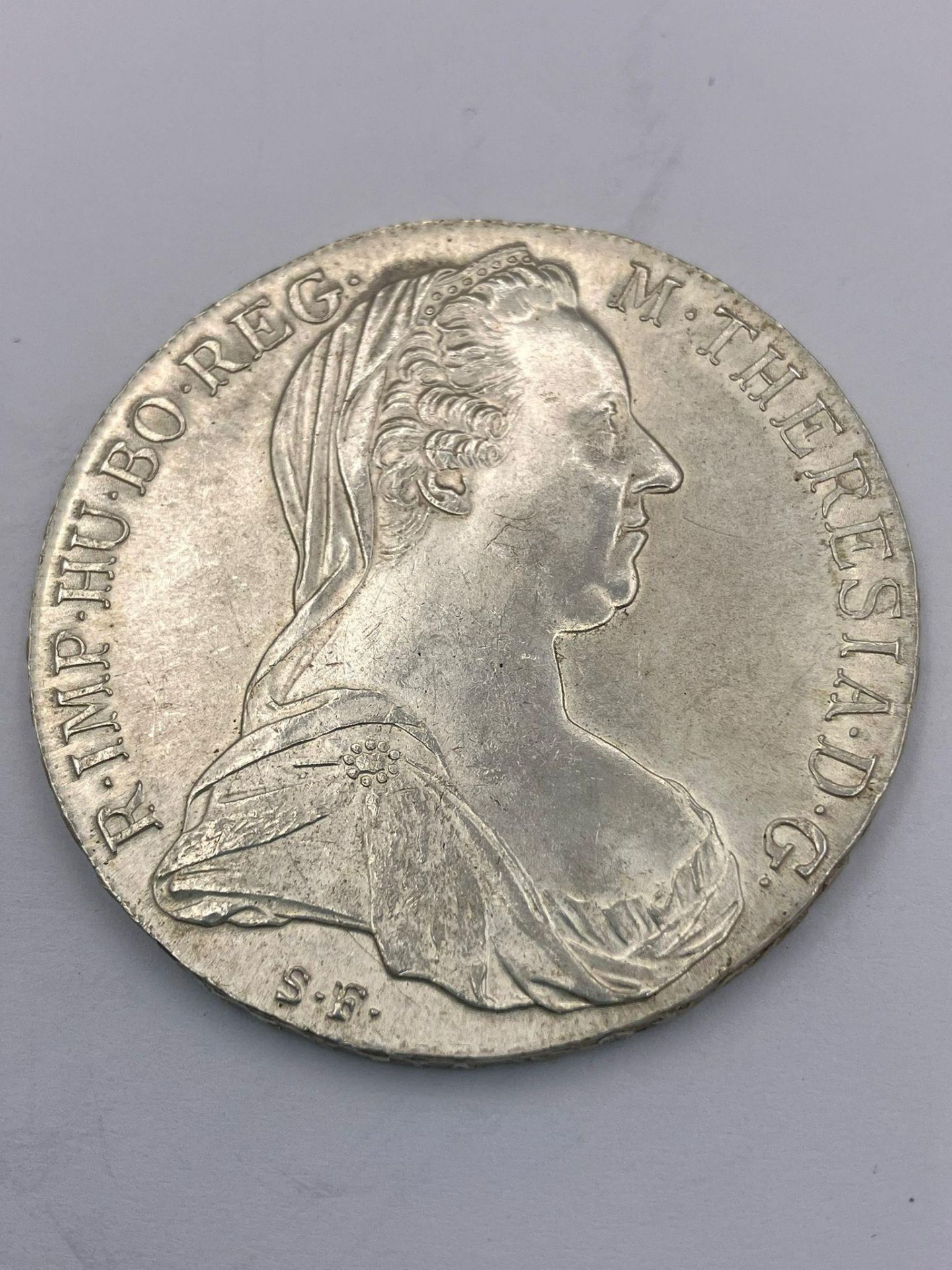 1780 SILVER MARIE THERESA THALER COIN. Brilliant/uncirculated condition.