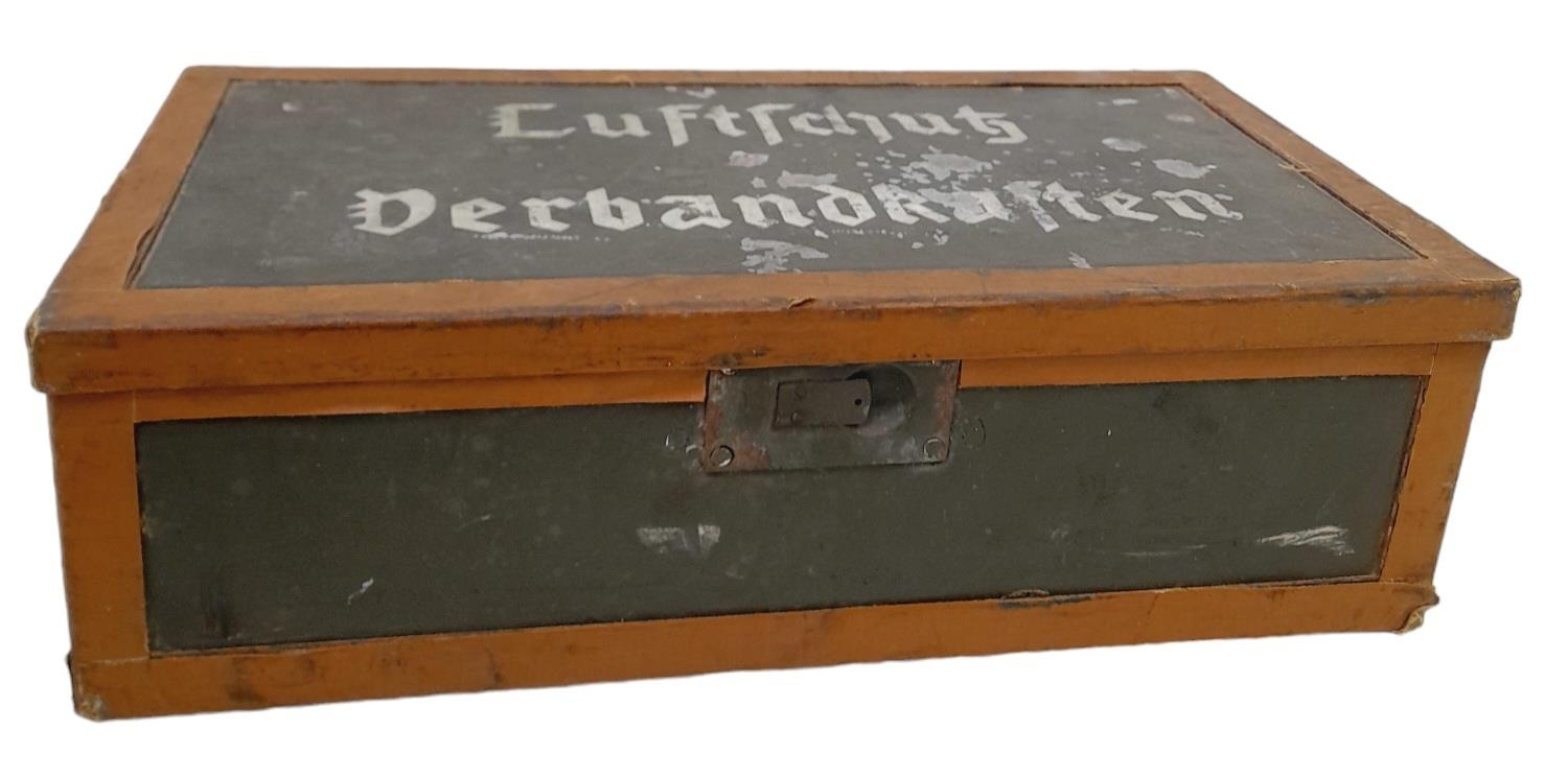 1937 Dated Luftshutz (Air Raid Police) First Aid Box with contents. - Image 3 of 4