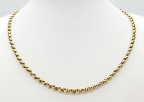 A 9ct Yellow Gold Belcher Chain, 17” length, 9.9g total weight. ref: 1495I - 1