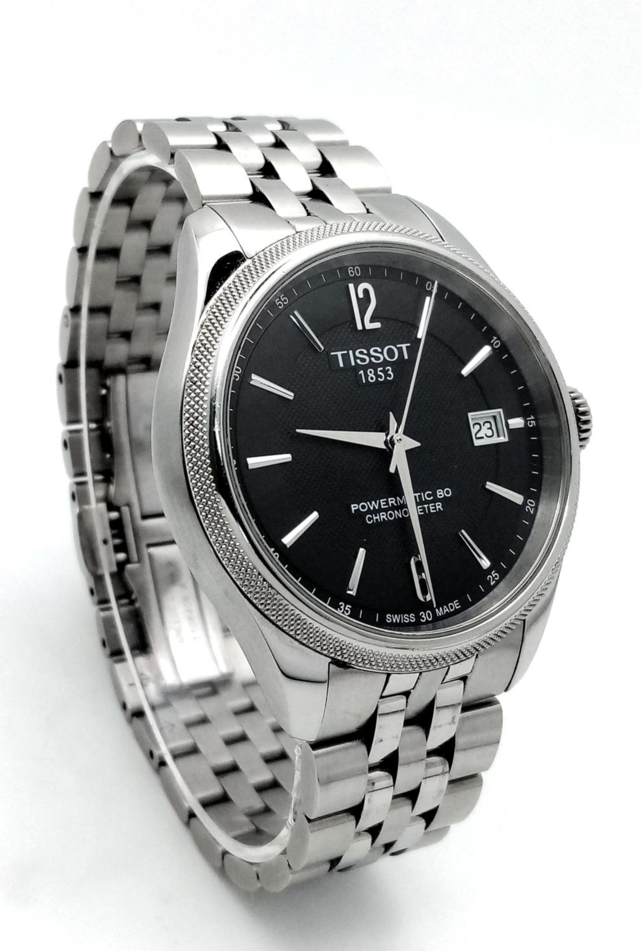 A Tissot Powermatic 80 Gents Watch. Stainless steel bracelet and case - 41mm. Black dial with date - Bild 7 aus 28