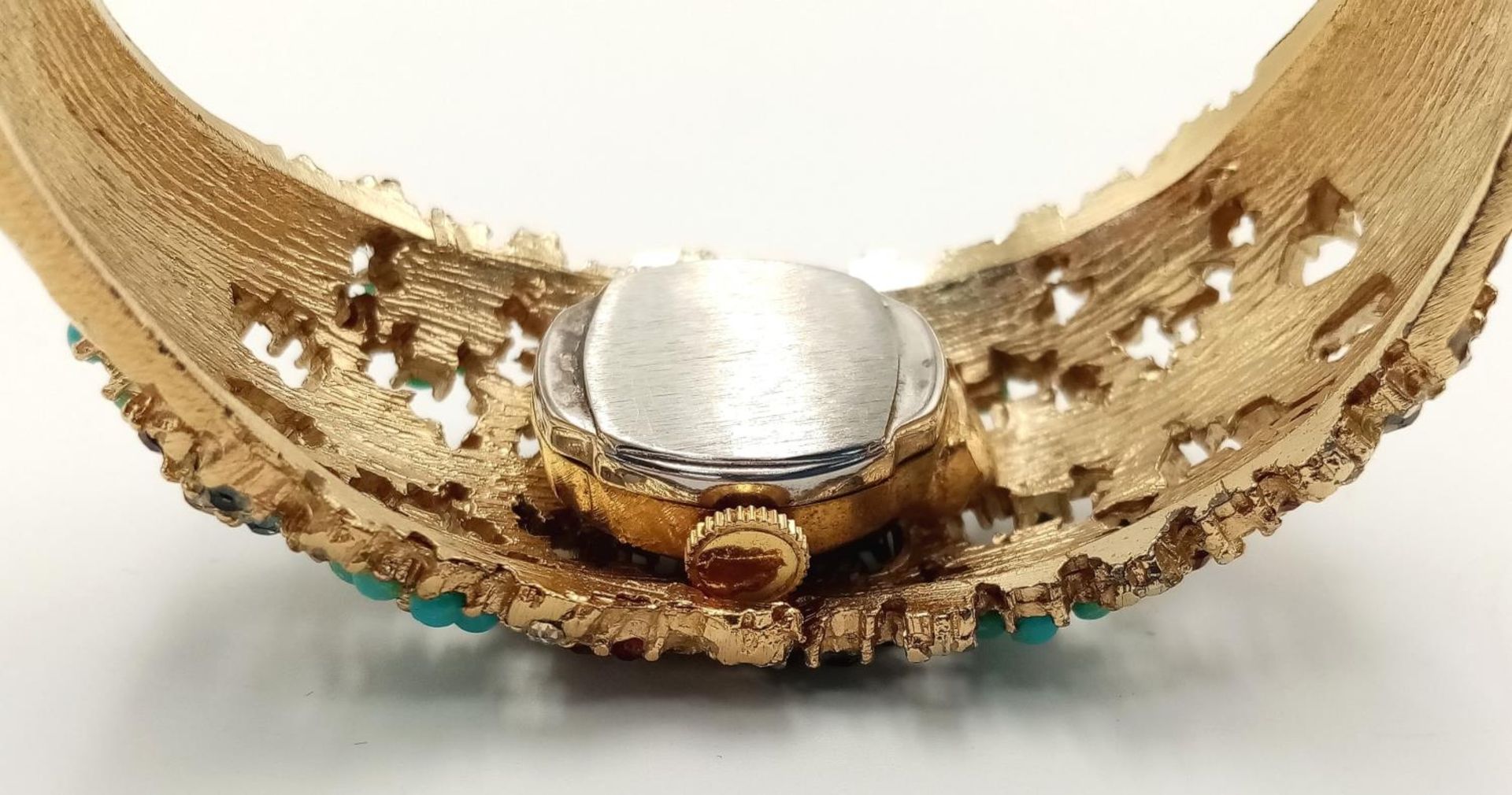 A Vintage Concealed Watch in a Decorative Bangle. Needs a battery. - Image 3 of 7