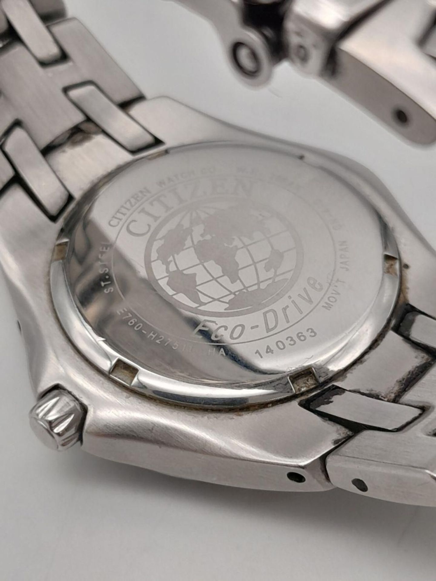 Gentleman’s CITIZEN ECO WRISTWATCH. ‘Perpetual calendar’ model .Finished in stainless steel,having a - Bild 5 aus 5