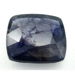 A 7.21ct Cushion Faceted Blue Sapphire Gemstone - GFCO Certified.