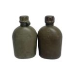 Two Original Vietnam war US army plastic canteens-dated 1966. 20cm length.