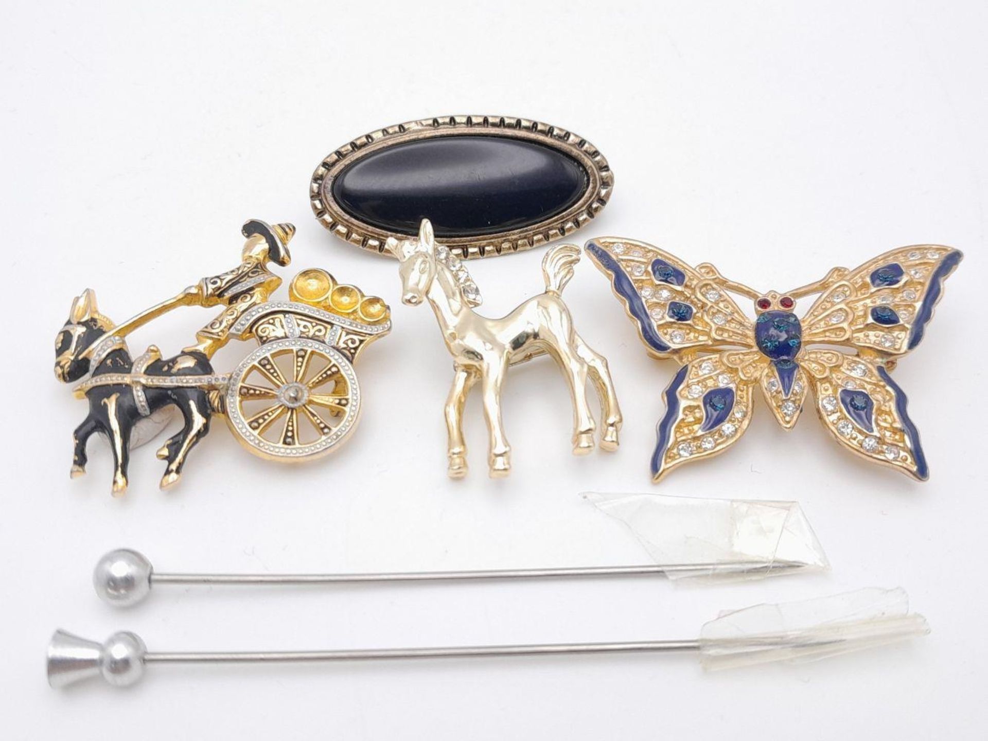 Bundle of Costume Brooches Comprising of 11 Pieces, 81.1g total weight. ref: JM30 - Bild 4 aus 6