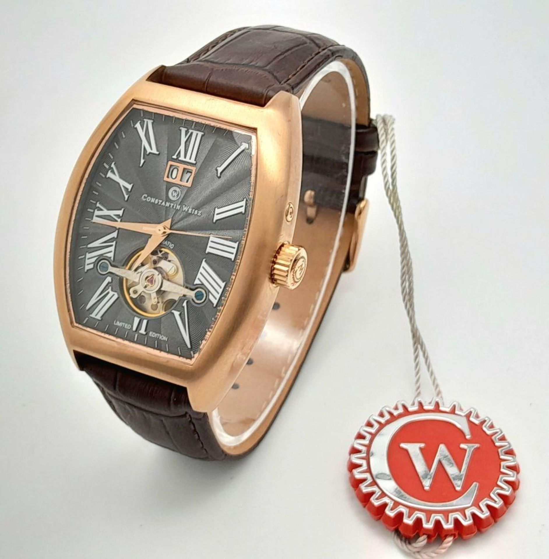 A Limited Edition (no. 226 of 300) Men’s Constantin Weisz Automatic Open Heart Bronze Watch Model