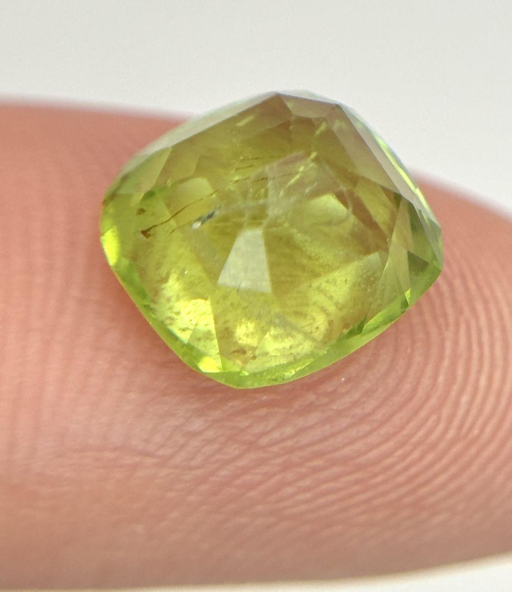 A 3.53ct Pakistani Peridot Gemstone. Cushion Shape, brilliant and step cut. Comes with GFCO - Image 4 of 7