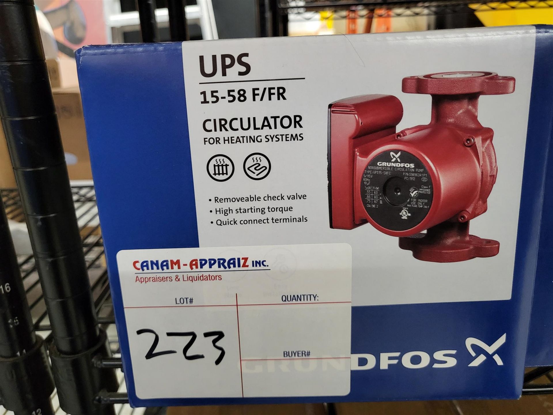 Grundfos UPS - 15-58 F/FR - Circulator for Heating Systems