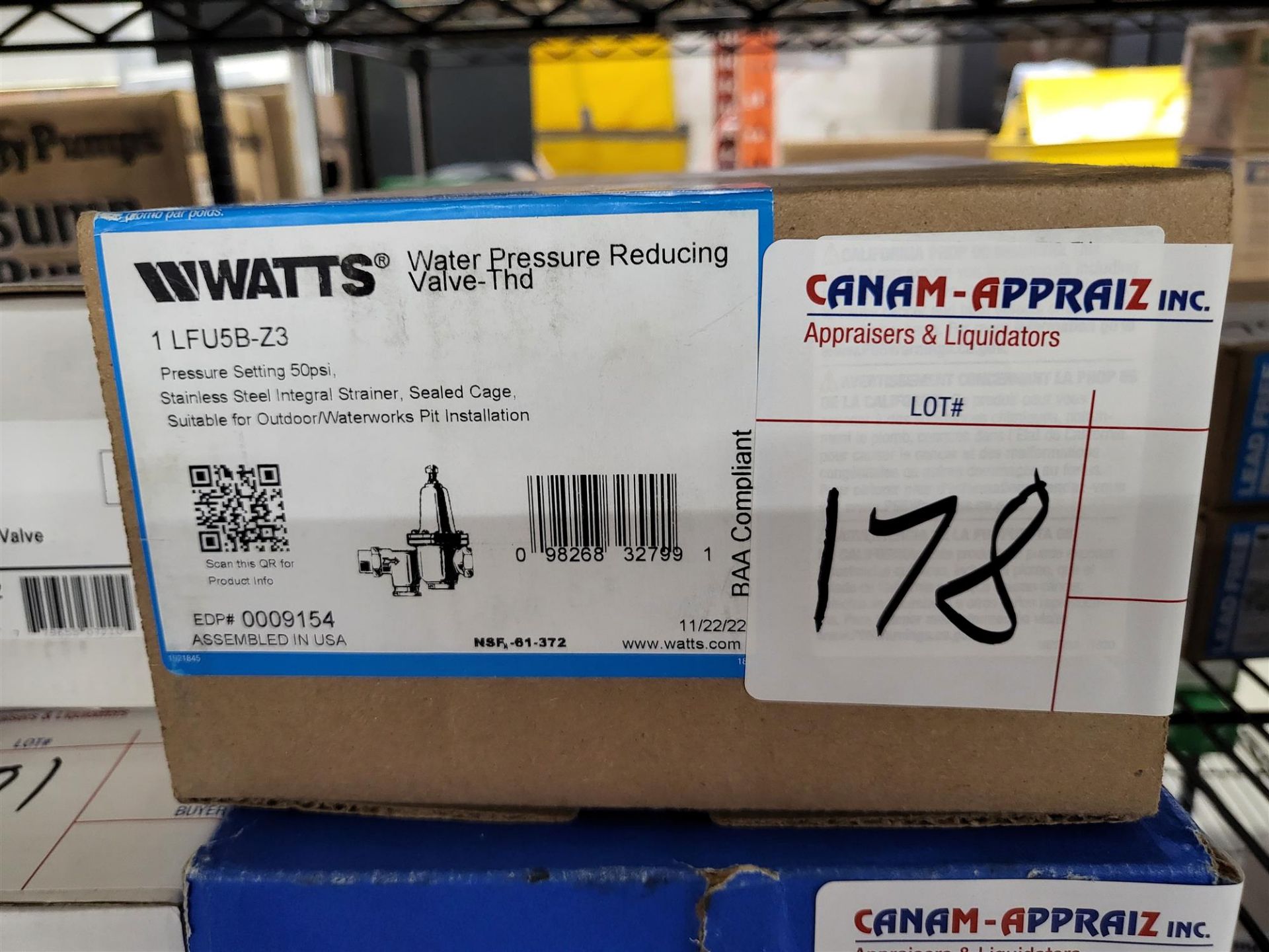 Watts Water Pressure Reducing Valve-Thd - 1LFU5B-Z3