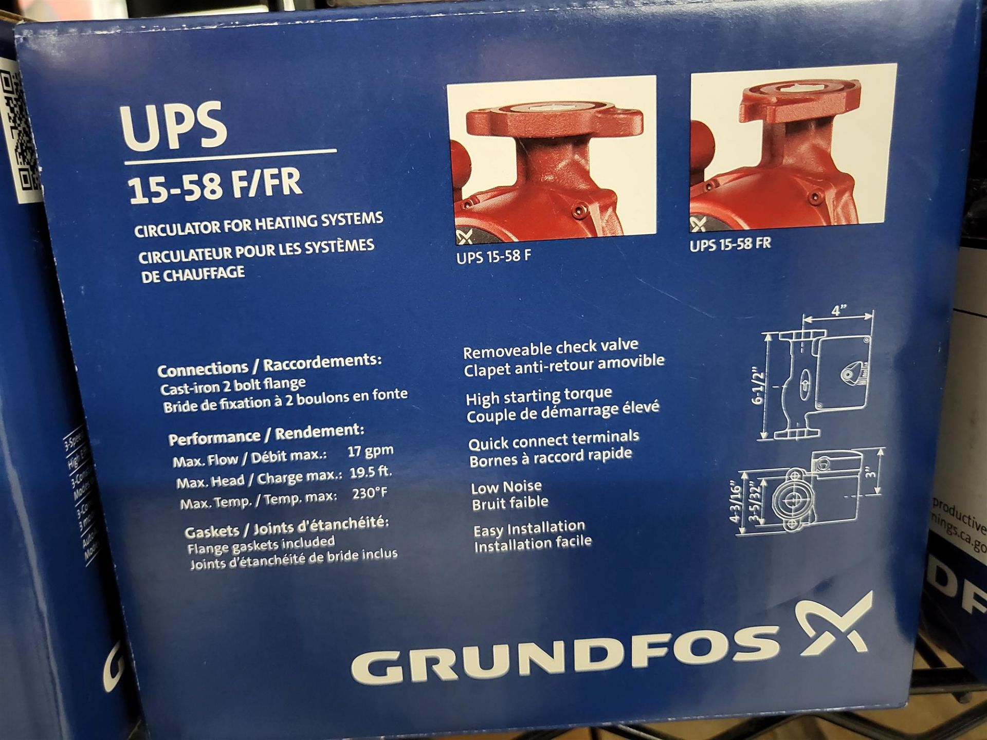 Grundfos UPS - 15-58 F/FR - Circulator for Heating Systems - Image 2 of 2