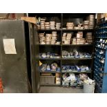 LOT OF ASST. HARDWARE, ELECTRICAL, FUSES, CABINETS, ETC.