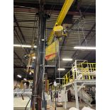 1-TON JIB ARM W/ 1/2-TON CAP. ELECTRIC HOIST