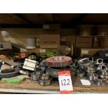 LOT OF BEARINGS, WIRE, GEARS, BEARING HOUSINGS, ETC.