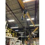 1-TON JIB ARM W/ 1/2-TON CAP. ELECTRIC HOIST