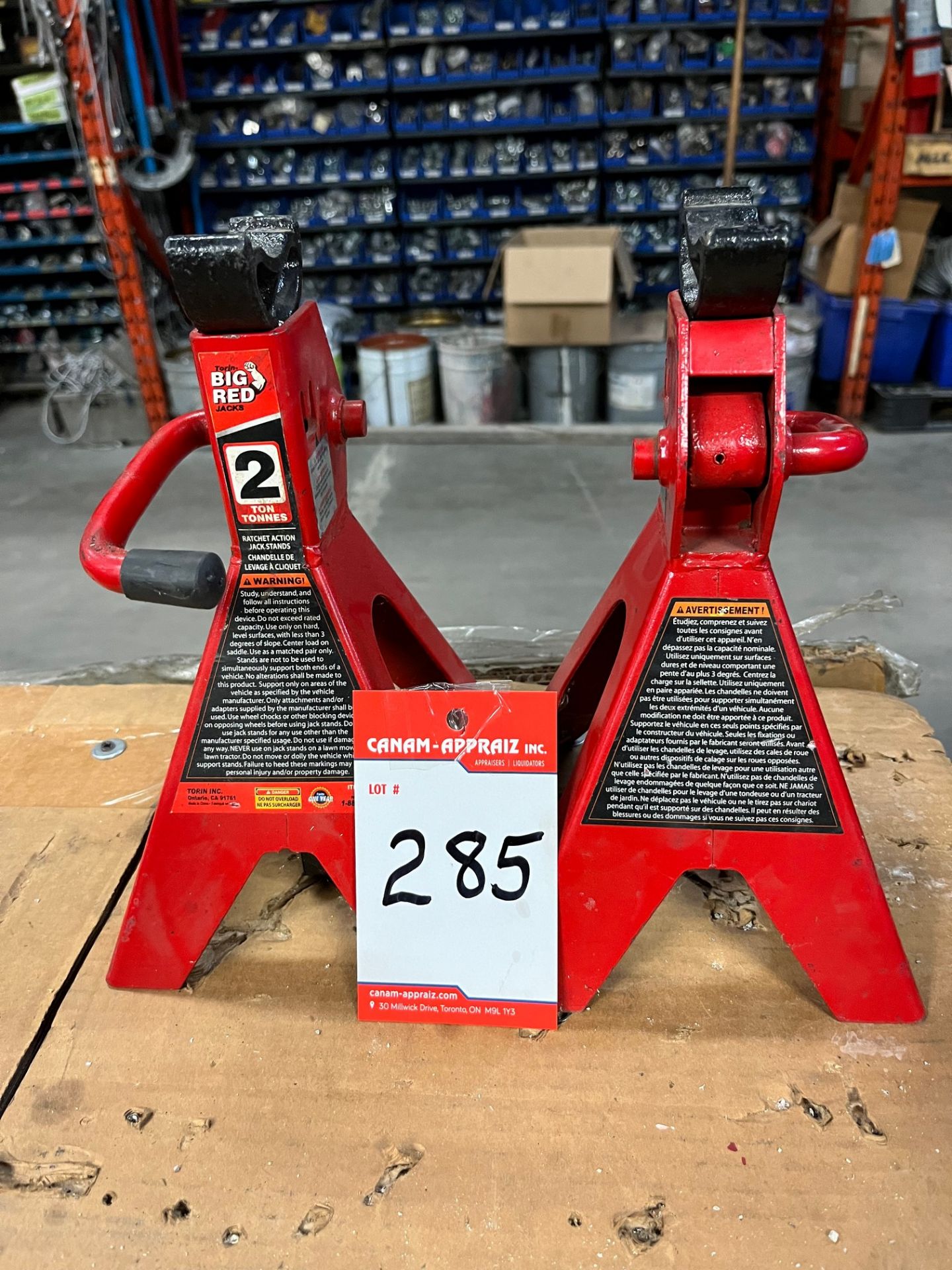 SET OF BIG RED FLOOR JACKS