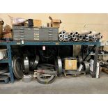 CONTENTS OF RACK, PARTIALLY USED METAL COILS, METAL MACHINED COMPONENTS, METAL ROLLS, ETC.